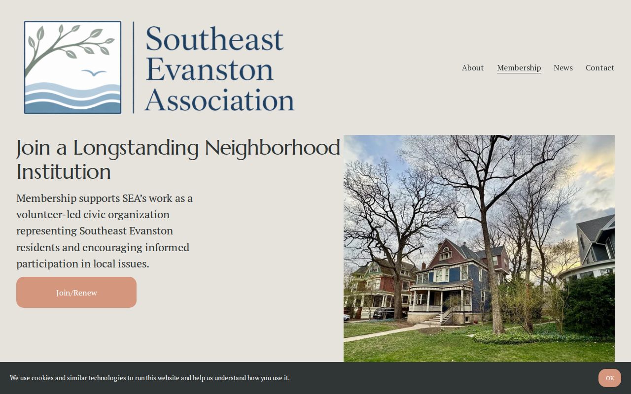 Evanston neighbors Southeast Evanston Association membership page